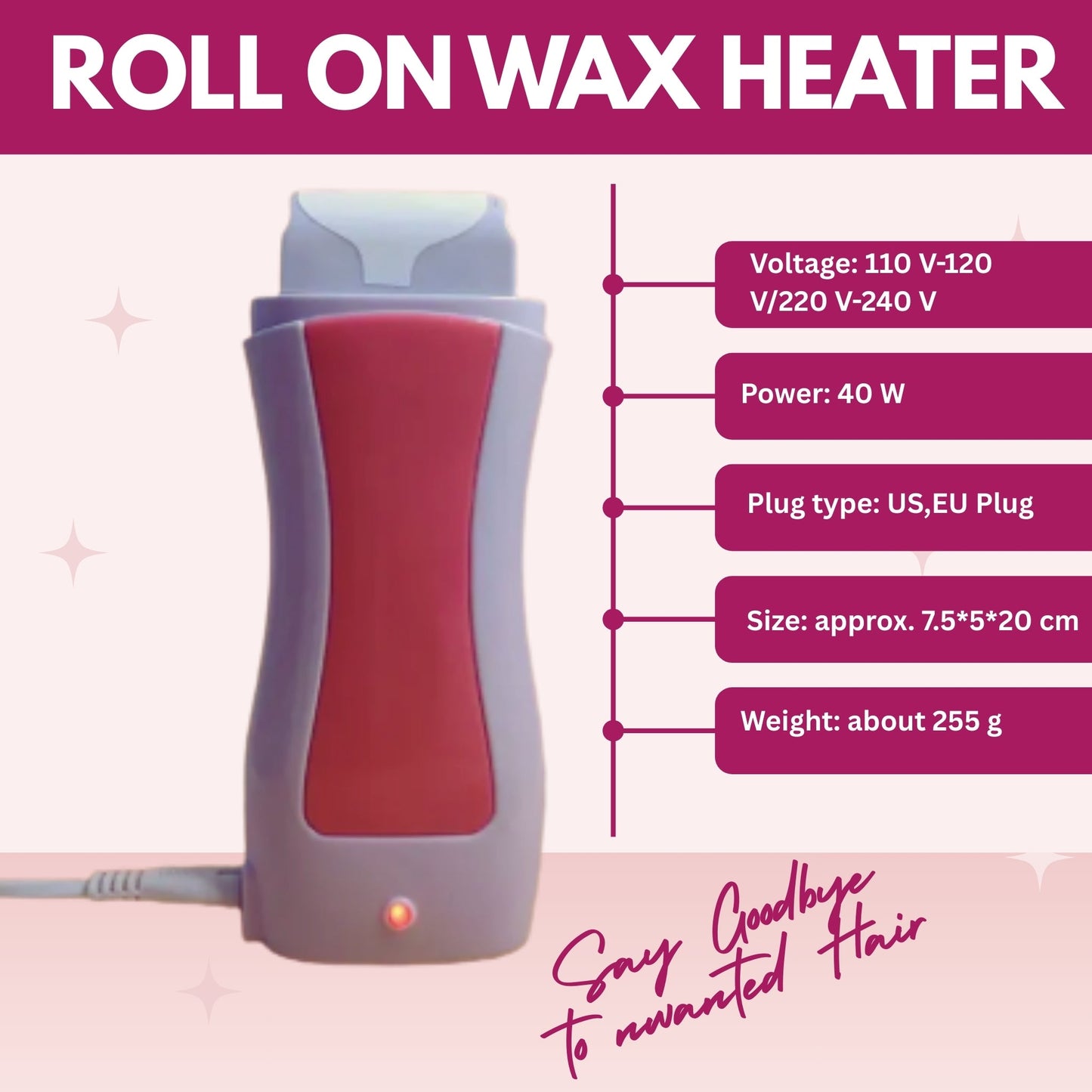 Haven & Hue™ Roll-On Wax Heater Machine | Professional Wax Warmer for Smooth Hair Removal