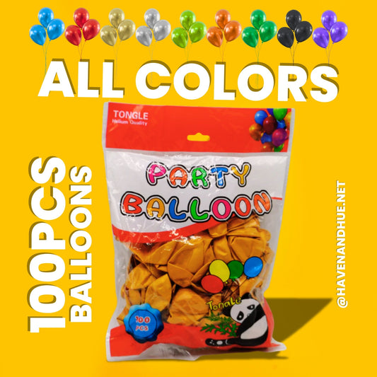 Pack of 100 Party Balloons – all-Colors available| eliexpo™