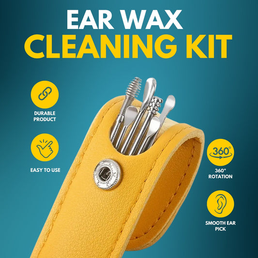 eliexpo™ 6-in-1 Ear Wax Removal Kit – Premium Stainless Steel Ear Cleaning Tools (Random Color)