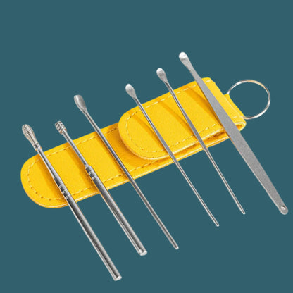 Haven & Hue™ 6-in-1 Ear Wax Removal Kit – Premium Stainless Steel Ear Cleaning Tools (Random Color)